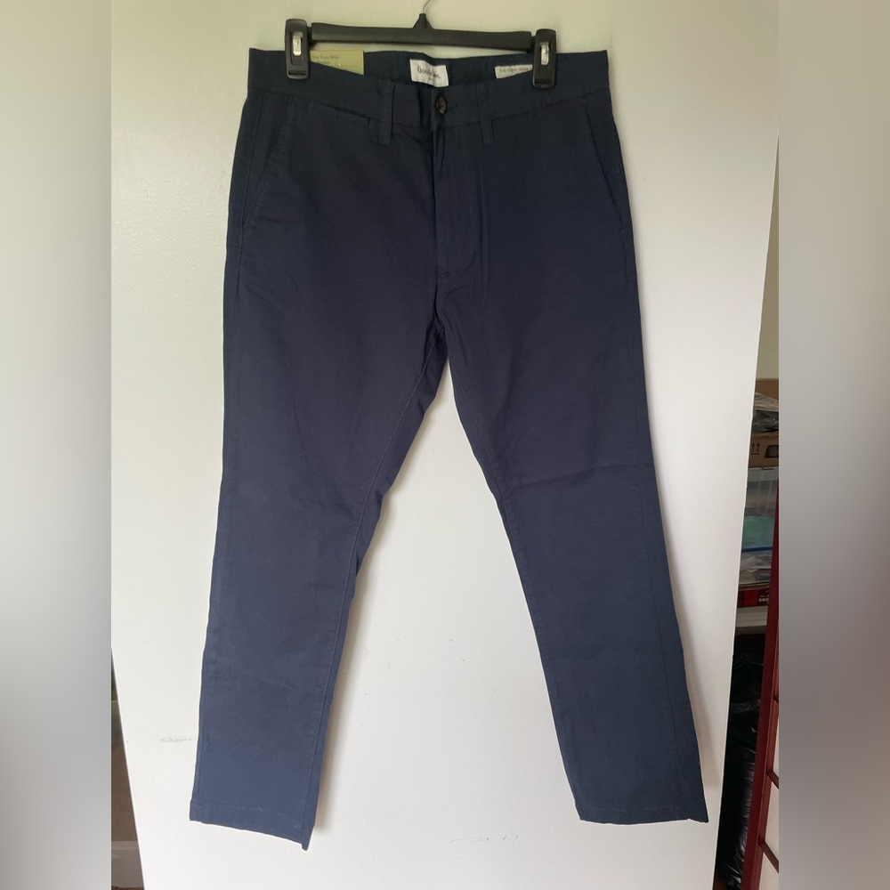 NWT Goodfellow & Co. Men's Navy Pants, W31/L30, Slim Fit Chino